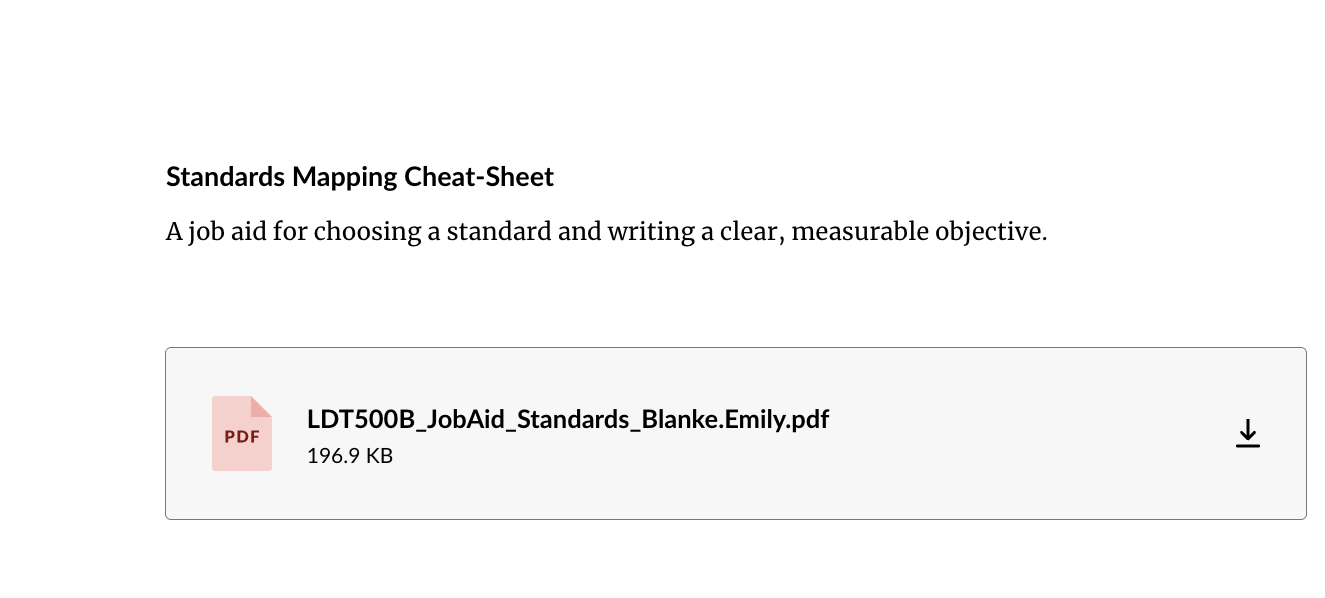 Standards → Objective → Evidence: Job Aid for K–5 PBL Planning